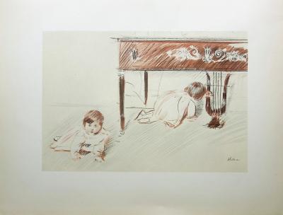 Paul César HELLEU : Le piano, Héliogravure signée 2