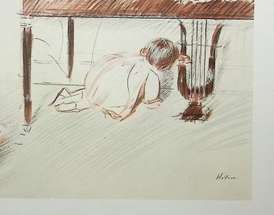 Paul César HELLEU : Le piano, Héliogravure signée 2