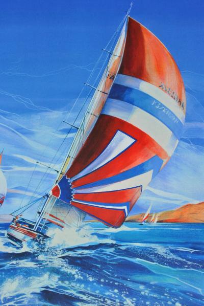 SPENCER : Le Spi rouge, Lithographie originale signée, 250ex 2