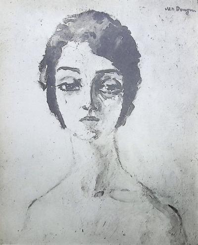 Kees VAN DONGEN : Femme au manteau de fourrure, Gravure signée 2