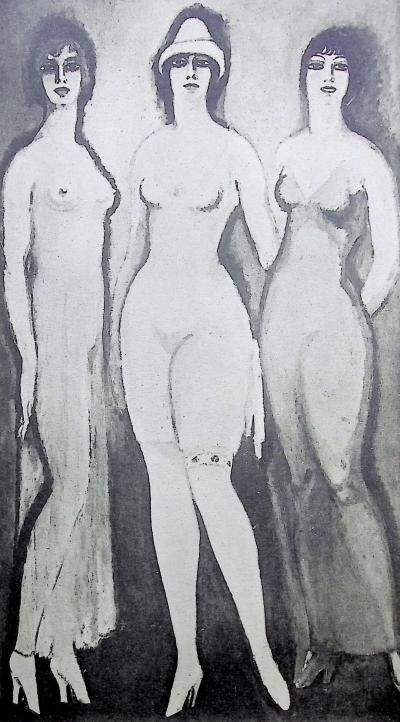 Kees VAN DONGEN : Les trois muses, Gravure 2