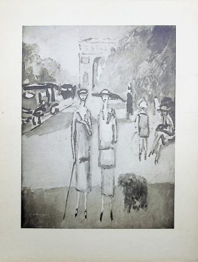 Kees VAN DONGEN: Parisian walk, signed engraving 2