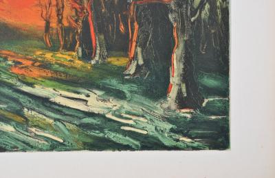 Maurice DE VLAMINCK: Sonnenuntergang, signierte Lithographie 2