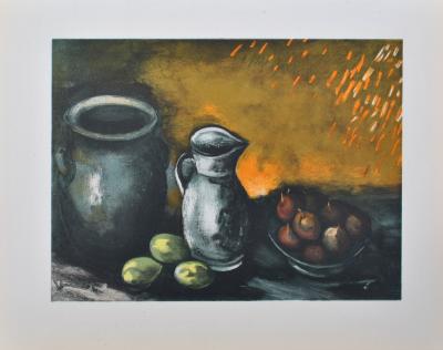 Maurice DE VLAMINCK : Nature morte aux pots, Lithographie signée