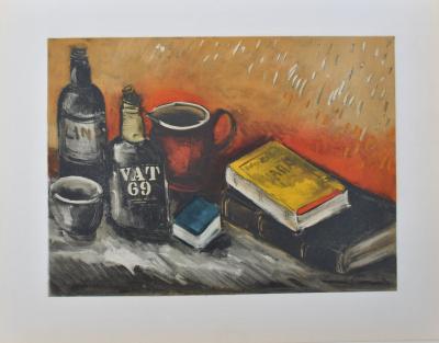 Maurice DE VLAMINCK : Nature morte au whisky, Lithographie signée 2