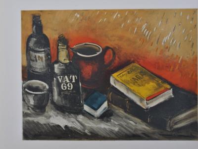 Maurice DE VLAMINCK : Nature morte au whisky, Lithographie signée 2