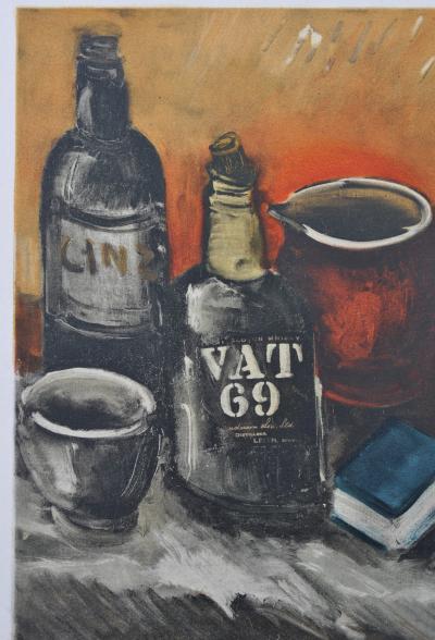 Maurice DE VLAMINCK : Nature morte au whisky, Lithographie signée 2