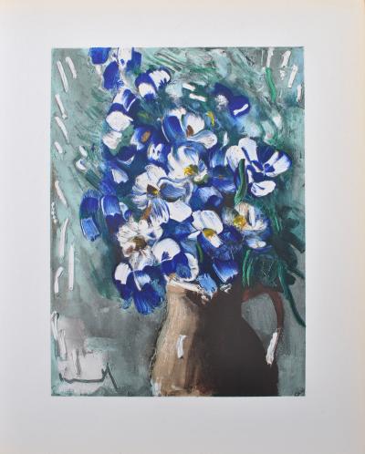 Maurice DE VLAMINCK : Les Delphiniums, Lithographie signée 2
