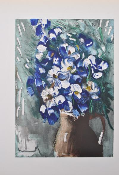 Maurice DE VLAMINCK : Les Delphiniums, Lithographie signée 2