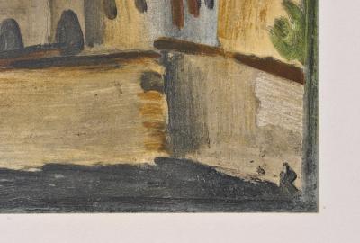 Maurice DE VLAMINCK : L'église de Bougival, Lithographie signée 2