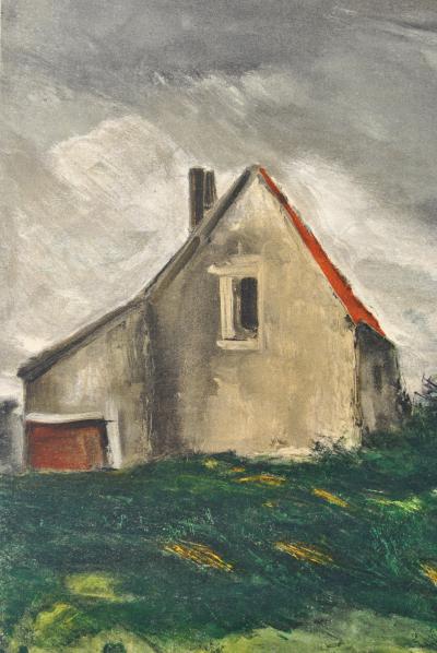 Maurice DE VLAMINCK : Vieille maison en Normandie, Lithographie signée 2