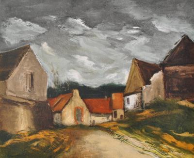 Maurice DE VLAMINCK : Village dans la Sarthe, Lithographie signée 2
