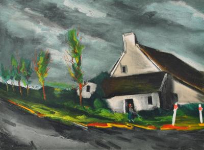 Maurice DE VLAMINCK : Beaumont sur Sarthe, Lithographie signée 2