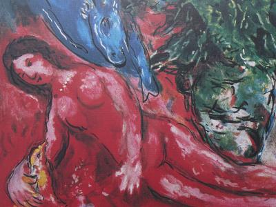 Marc CHAGALL : La femme et l’oiseau, Lithographie signée 2