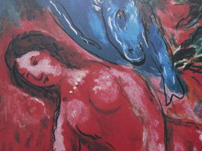Marc CHAGALL : La femme et l’oiseau, Lithographie signée 2