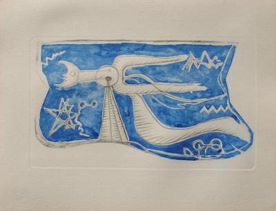 Georges BRAQUE : Voyage dans les étoiles, Héliogravure, 1950