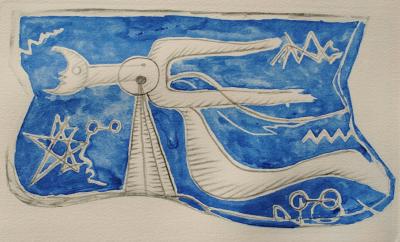 Georges BRAQUE : Voyage dans les étoiles, Héliogravure, 1950 2