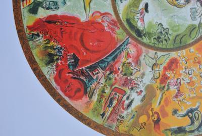 Marc CHAGALL : Plafond de l’opéra Garnier, Lithographie signée, 500ex 2