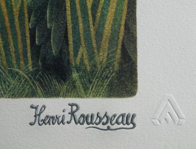 Henri ROUSSEAU (dit le douanier) : La Charmeuse de serpent, Lithographie originale signée, 1976 2