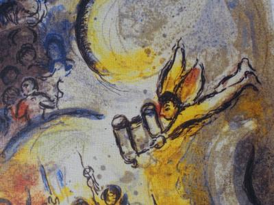 Marc CHAGALL : Moïse et la traversée de la mer rouge, Lithographie signée 2