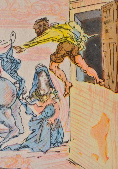 Salvador DALI : L’attaque des barbares, Estampe signée, 1948 2