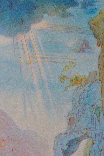Salvador DALI : Le nouveau monde, Estampe signée, 1948 2