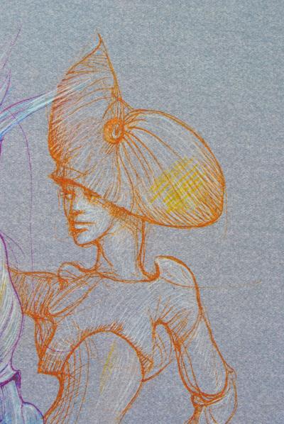 Léonor FINI : Les trois superbes, Héliogravure signée, 1980 2