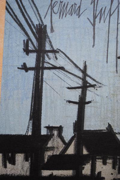 Bernard BUFFET : La route du village, Lithographie originale signée, 1967, Mourlot 2