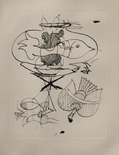 Georges BRAQUE : L’aquarium, Héliogravure, 1950