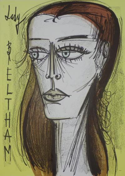 Bernard BUFFET : Lady Beltham, Lithographie originale