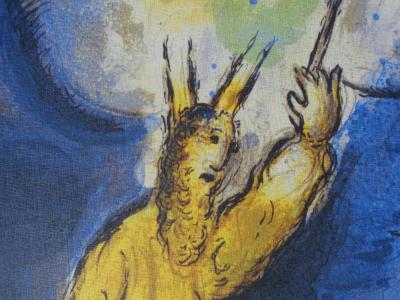 Marc CHAGALL : Moïse et la traversée de la mer rouge, Lithographie signée 2