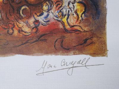 Marc CHAGALL : Moïse et la traversée de la mer rouge, Lithographie signée 2