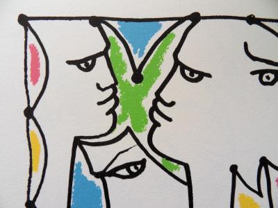 Jean COCTEAU : Europe - Colère entre états, Lithographie signée 2