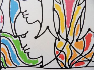 Jean COCTEAU : Europe - Colère entre états, Lithographie signée 2