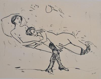 Albert MARQUET : Deux femmes nues allongées , Gravure signée 2
