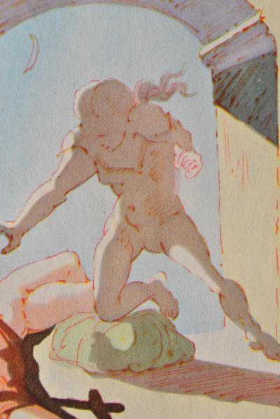 Salvador DALI : L’assassinat, Estampe signée, 1948 2