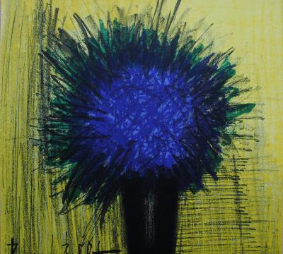 Bernard BUFFET : Le bouquet violet, Lithographie originale signée, 1967 2