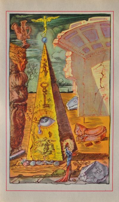 Salvador DALI : L’oeil de Dieu, Estampe signée, 1948 2
