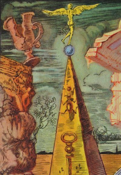 Salvador DALI : L’oeil de Dieu, Estampe signée, 1948 2