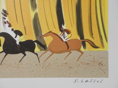 Serge LASSUS : Randonnée en automne, Lithographie originale signée 2