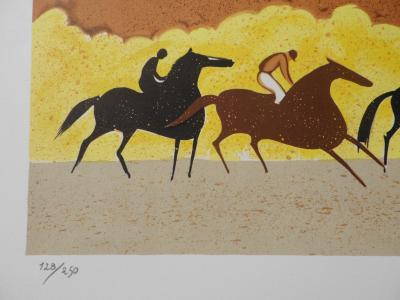 Serge LASSUS : Randonnée en automne, Lithographie originale signée 2