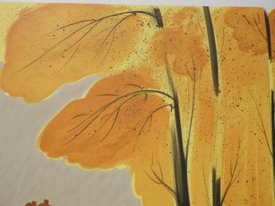 Serge LASSUS : Randonnée en automne, Lithographie originale signée 2