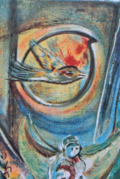 Marc CHAGALL : La mariée aux fleurs, Lithographie signée et numérotée 2