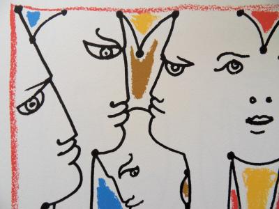 Jean COCTEAU : Europe - les désaccords, Lithographie signée 2