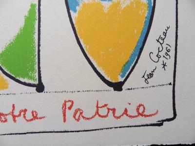 Jean COCTEAU : Europe - Tant de tensions, Lithographie signée 2