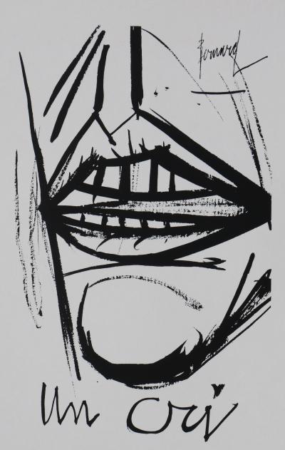 Bernard BUFFET : Un cri, Gravure originale signée 2