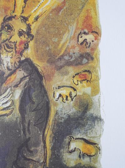 Marc CHAGALL : Moïse et le buisson ardent, Lithographie signée 2