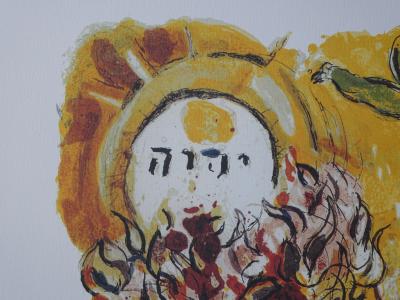 Marc CHAGALL : Moïse et le buisson ardent, Lithographie signée 2
