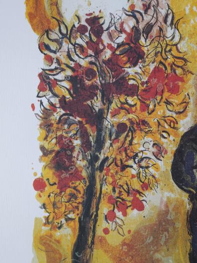 Marc CHAGALL : Moïse et le buisson ardent, Lithographie signée 2
