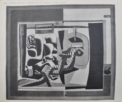 LE CORBUSIER : Penseuse monumentale et cordages, Héliogravure signée, 1938 2
